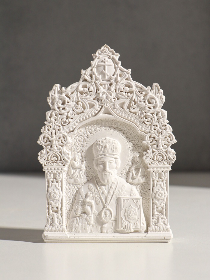 Икона «Николай Чудотворец», с подвесом, 12×8×2 см, гипс - Фото 1