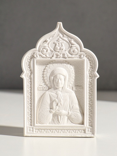 Икона «Святая Матрона», с подвесом, 12×8×2 см, гипс
