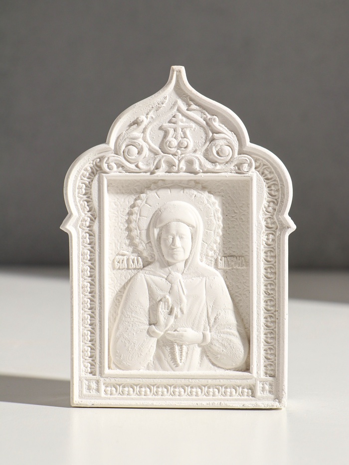 Икона «Святая Матрона», с подвесом, 12×8×2 см, гипс - Фото 1