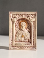 Икона «Николай Чудотворец», с подвесом, 12×9×2 см, гипс, роспись - Фото 1