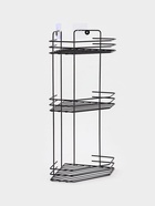 Полка для ванной угловая 3-х ярусная 20,5*20,5*52 см, цвет черный 10954125