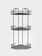 Полка для ванной угловая 3-х ярусная 20,5*20,5*52 см, цвет черный 10954125