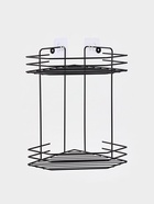 Полка для ванной угловая 2-х ярусная 20,5*20,5*31,5 см, цвет черный 10954126