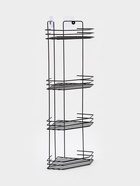 Полка для ванной угловая 4-х ярусная, 20.5×20.5×72 см, чёрная 10954127