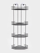 Полка для ванной угловая 4-х ярусная, 20.5×20.5×72 см, чёрная 10954127