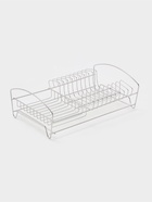 Сушилка для тарелок и кружек с поддоном, 39×25×12 см, хром - Фото 4