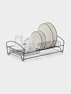 Сушилка для тарелок и кружек с поддоном, 39×25×12 см, чёрная 10954129