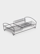 Сушилка для тарелок и кружек с поддоном, 39×25×12 см, чёрная 10954129