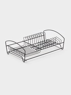 Сушилка для тарелок и кружек с поддоном, 39×25×12 см, чёрная - Фото 4