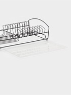 Сушилка для тарелок и кружек с поддоном, 39×25×12 см, чёрная 10954129