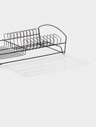 Сушилка для тарелок и кружек с поддоном, 39×25×12 см, чёрная - Фото 6