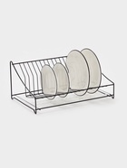 Сушилка для тарелок с поддоном, 38×17.5×23.5 см, чёрная - Фото 3