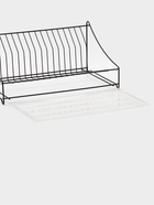 Сушилка для тарелок с поддоном, 38×17.5×23.5 см, чёрная - Фото 6