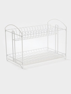 Сушилка для посуды универсальная, разборная, с поддоном, 39.5×24×29.5 см, белая 10954134