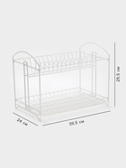 Сушилка для посуды универсальная, разборная, с поддоном, 39.5×24×29.5 см, белая - Фото 2