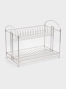 Сушилка для посуды универсальная, разборная, с поддоном, цвет хром 39,5*24*29,5см
