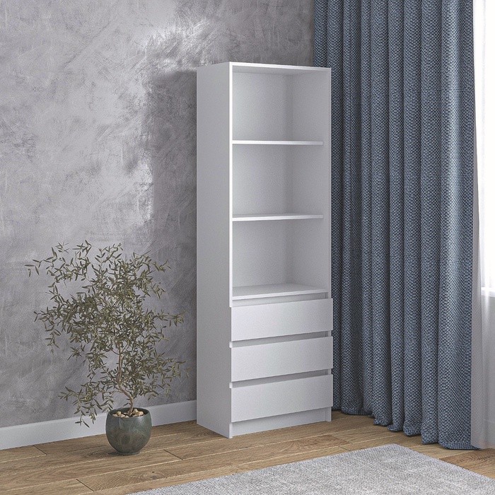 УЦЕНКА Стеллаж Зара 1800×600×340 белый - Фото 1