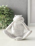 Сувенир полистоун "Белая лягушка" 6х13,5х11,5 см - фото 61954013