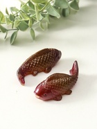 Набор фигурок для чайной церемонии «Красные парчовые карпы», 2 шт., меняет цвет, 3×7.5×3 см - фото 63231883