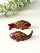 Набор фигурок для чайной церемонии «Красные парчовые карпы», 2 шт., меняет цвет, 3×7.5×3 см - фото 63127915