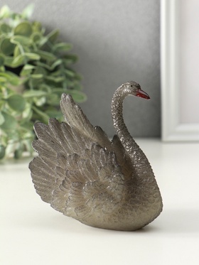 Фигурка для чайной церемонии "Белая лебедь" меняет цвет 11х10х8 см