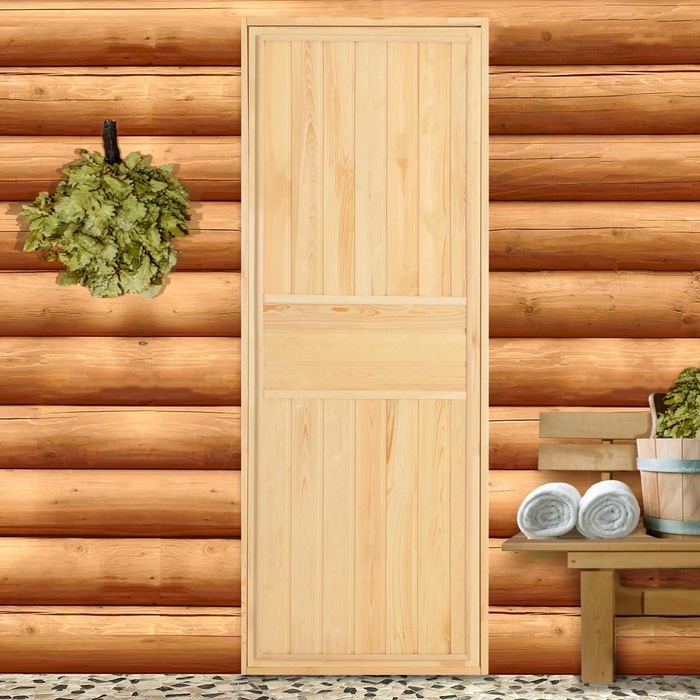 УЦЕНКА Дверь для бани и сауны ХВОЯ 180×70 см - Фото 1