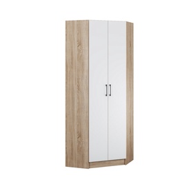 УЦЕНКА Шкаф угловой Денвер, 800(380)х800(380)х2150, Дуб сонома/Белый 10961441