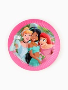 Посуда одноразовая бумажная на 10 персон: стаканы, тарелки, скатерть, Принцессы - Фото 6