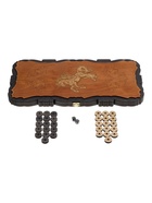 Нарды классические с гравировкой «Конь» 45×45 см, деревянные - фото 119552039