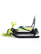 УЦЕНКА Снегокат «Пиксели», с родительской ручкой, со спинкой, зелёный, ТС6-СЛ/ПК Snow Cat - Фото 11