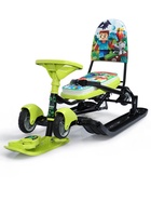 УЦЕНКА Снегокат «Пиксели», с родительской ручкой, со спинкой, зелёный, ТС6-СЛ/ПК Snow Cat - Фото 10