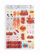 УЦЕНКА Снегокат «Тимка спорт 6Д» с граффити, с двумя спинками, с родительской ручкой, красный, чёрный, ТС6Д/GR Nika 10961467