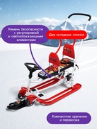 УЦЕНКА Снегокат «Тимка спорт 6Д» с граффити, с двумя спинками, с родительской ручкой, красный, чёрный, ТС6Д/GR Nika 10961467