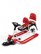 УЦЕНКА Снегокат «Тимка спорт 6Д» с граффити, с двумя спинками, с родительской ручкой, красный, чёрный, ТС6Д/GR Nika 10961467