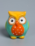 УЦЕНКА Копилка керамика «Яркий совёнок в горошек» 7.5×7.5×9 см 10961486