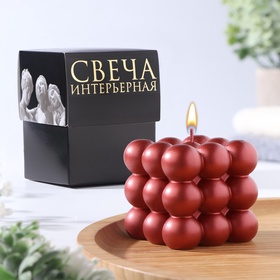 {{photo.Alt || photo.Description || 'УЦЕНКА Свеча фигурная «Баблс» большой куб, 5×5×5 см, красный, в коробке'}}