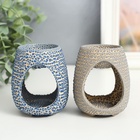 УЦЕНКА Аромалампа для эфирных масел керамика «Классика», 6.5×6.5×8.5 см, МИКС 10961491