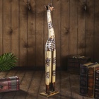 УЦЕНКА Сувенир дерево «Жираф с узором сеточка» 9.5×15.5×80 см 10961493