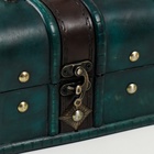 УЦЕНКА Шкатулка дерево «Ромб» набор 2 шт. голубая 7.8×11.8×8 см 11×15.7×11.5 см 10961498