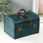 УЦЕНКА Шкатулка дерево «Ромб» набор 2 шт. голубая 7.8×11.8×8 см 11×15.7×11.5 см 10961498