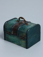 УЦЕНКА Шкатулка дерево «Ромб» набор 2 шт. голубая 7.8×11.8×8 см 11×15.7×11.5 см 10961498