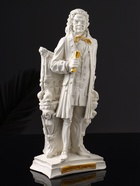 УЦЕНКА Фигура «Бах» 20×7×5 см, белый с позолотой 10961499