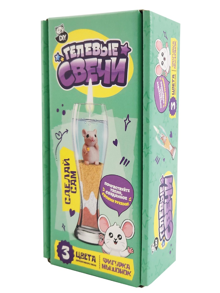 Создай гелевую свечу, фигрука "Мышонок" - Фото 1