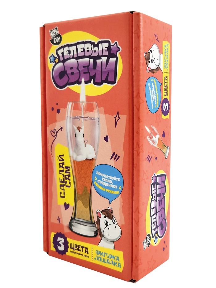 Свеча своими руками. Создание гелевой свечи «Лошадка», набор для творчества - Фото 1