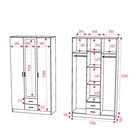 УЦЕНКА Шкаф трехстворчатый Трио, 1200×482×2200, Венге/Лоредо - Фото 2