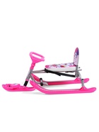 УЦЕНКА Снегокат Twiny 2+ с единорогом, со спинкой, с родительской ручкой, розовый, TW2-M/EP Nika Kids - Фото 10