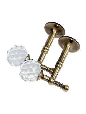 Крючок - держатель для штор на стену CAPPIO KS043, металлический, цвет бронза, 2 шт.