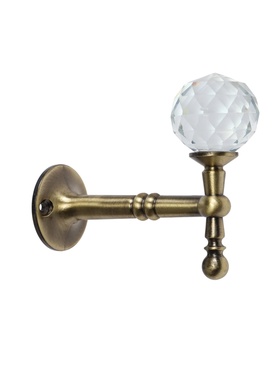 Крючок - держатель для штор на стену CAPPIO KS043, металлический, цвет бронза, 2 шт.