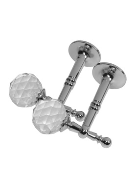 Крючок - держатель для штор на стену CAPPIO KS043, металлический, цвет хром, 2 шт.