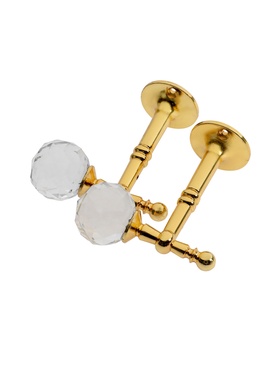 Крючок - держатель для штор на стену CAPPIO KS043, металлический, цвет золото, 2 шт.